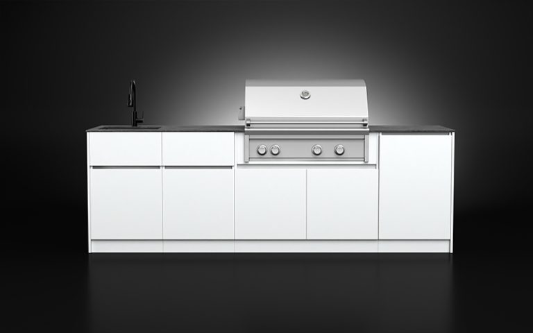 White Color Outdoor BBQ Cabinets