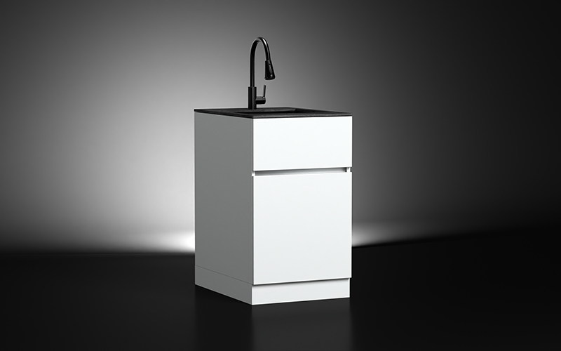White Color Outdoor Kitchen Sink