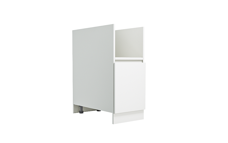 White Color Outdoor Kitchen With Side Burner