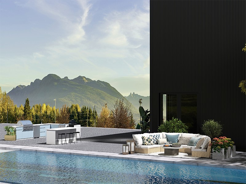 Outdoor Kitchen And Pool