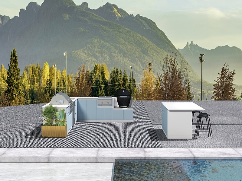 Outdoor Kitchen Cabinet Island