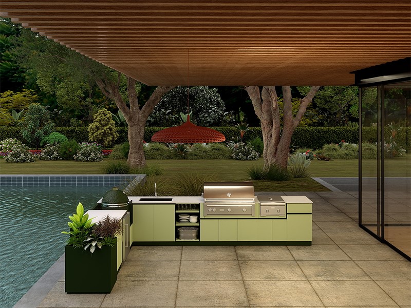 Outdoor Kitchen Cabinet Layout