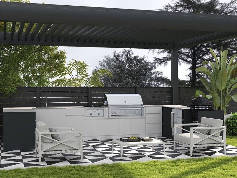 Outdoor Kitchen With Pergola