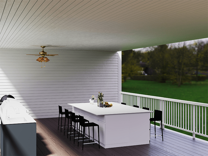 outdoor kitchen island with storage
