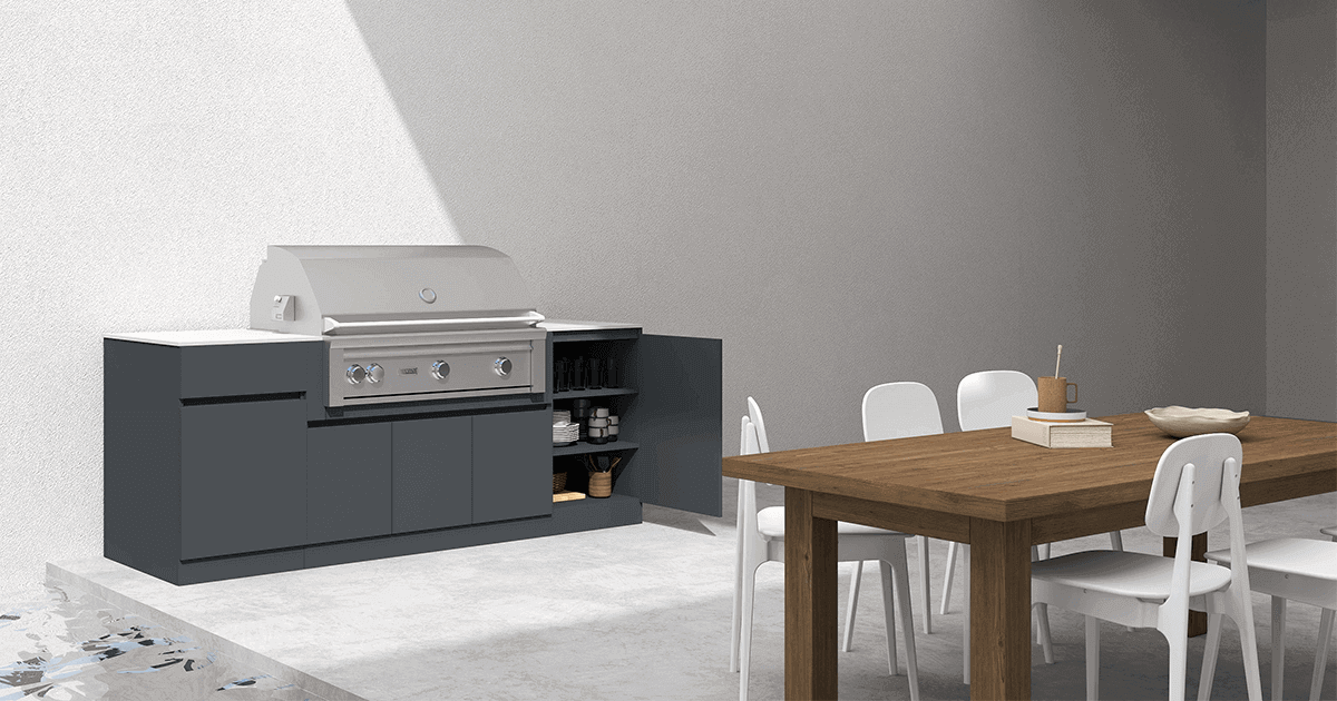 outdoor kitchen storage