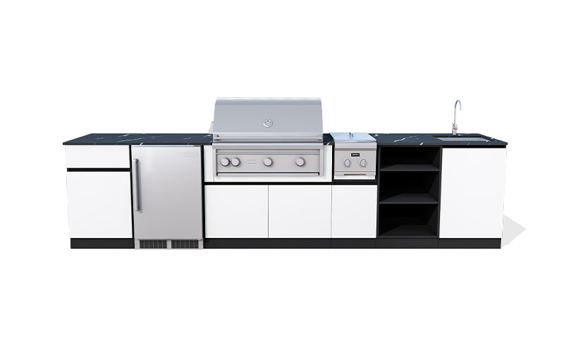 Black And White Color Aluminium Outdoor Kitchen