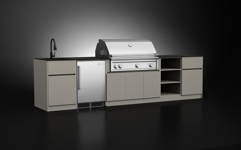 5 Unit Extruded Aluminium Outdoor Kitchen Cabinets For 42 Grill