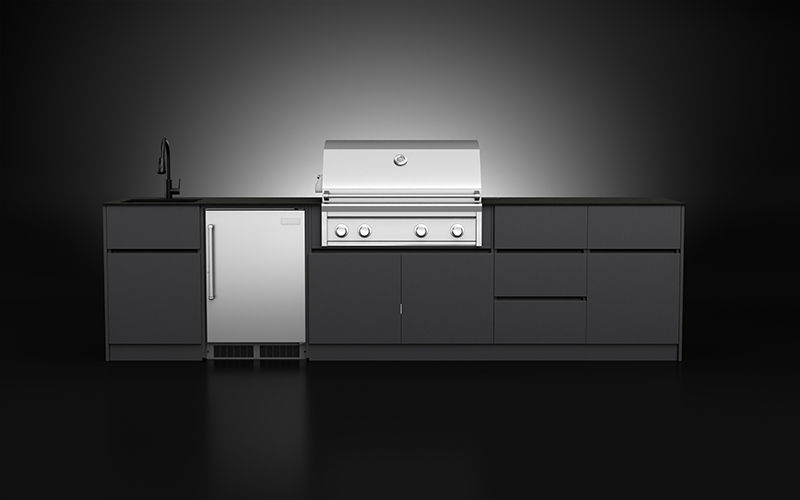Extruded Aluminium Outdoor Kitchen Cabinets Modular