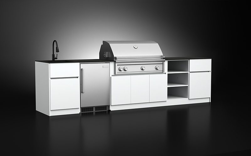 Modern Outdoor Kitchen Cabinet Set