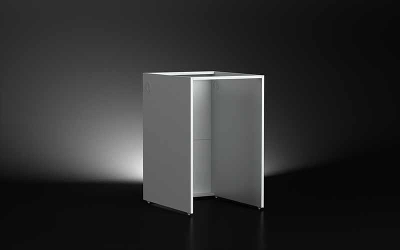 White Outdoor Kitchen Refrigerator Cabinet