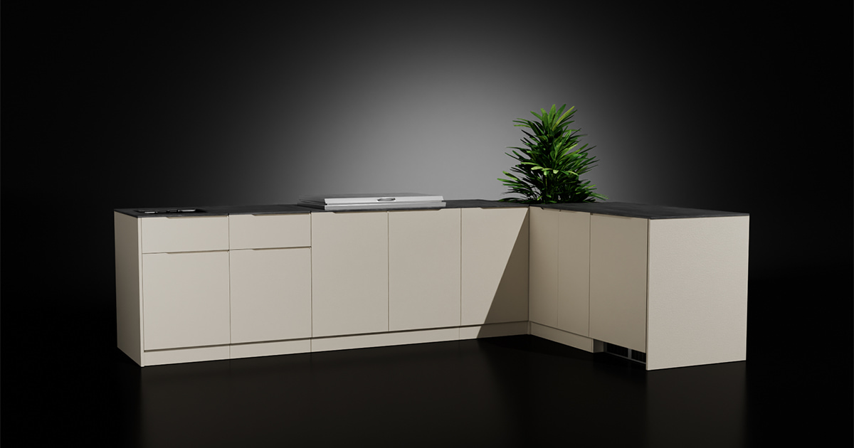 SPACE modular outdoor kitchen cabinets