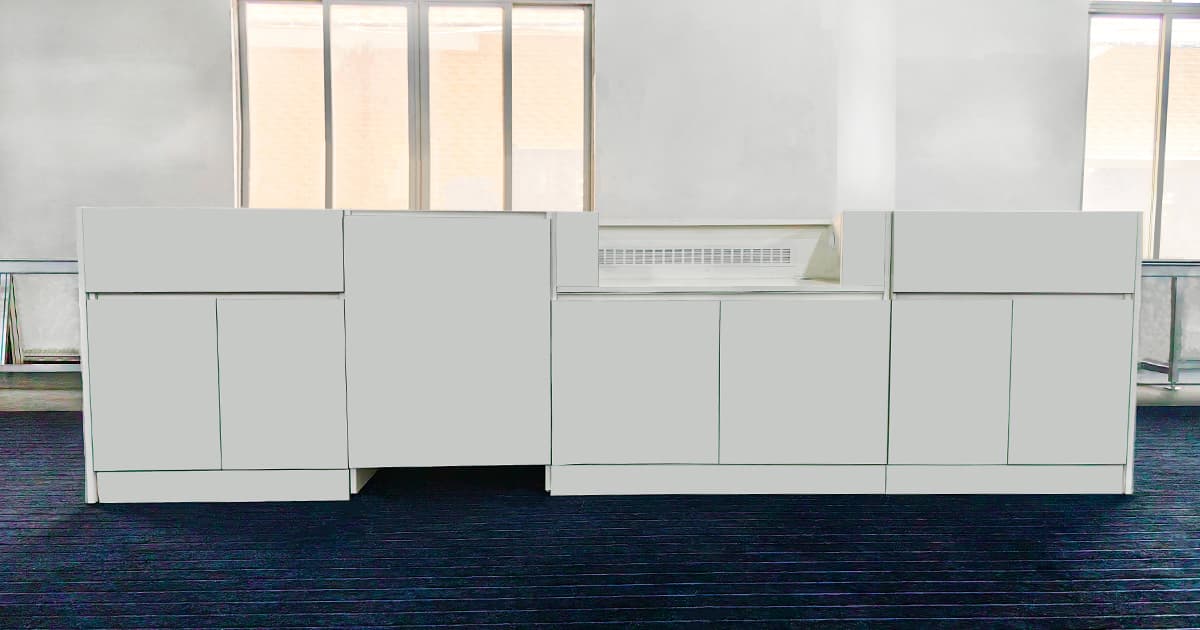 White Color Linear Extruded Aluminium Outdoor Kitchen Cabinet