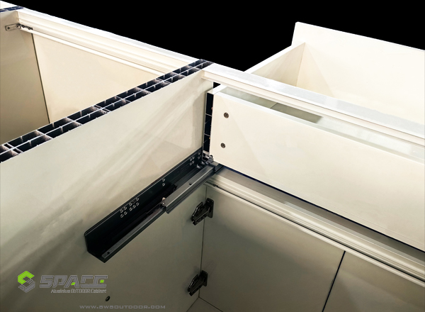 Space Works outdoor kitchen cabinet materials