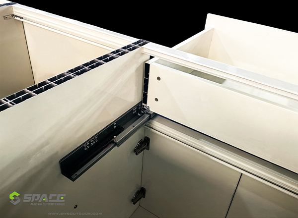 Luxury Extruded Aluminium Outdoor Kitchen Cabinet Structure