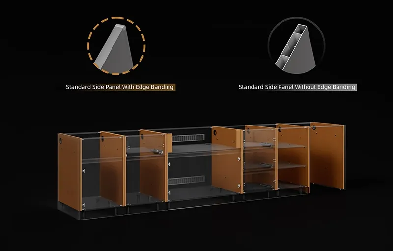 Extruded Aluminium Outdoor Kitchen Cabinet Side Panel Styles