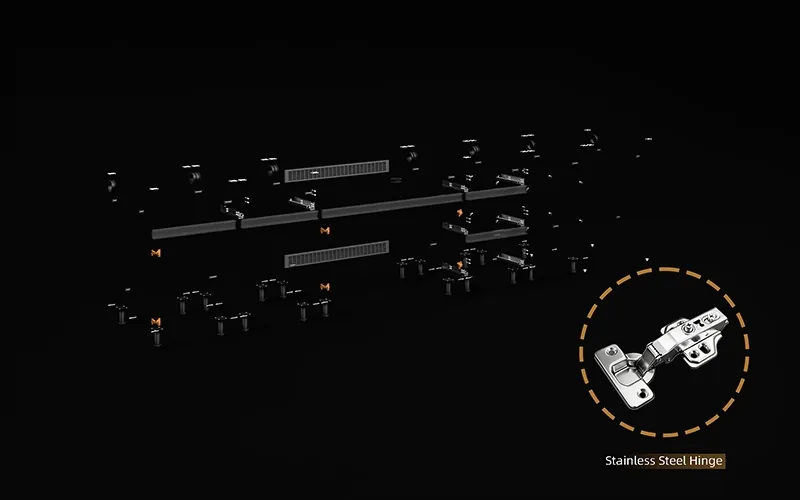 Extruded Aluminium Outdoor Kitchen Cabinet Stainless Steel Hinge