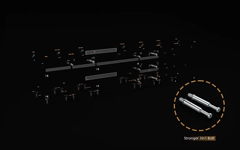 Extruded Aluminium Outdoor Kitchen Cabinet Stronger 3in1 Bolt
