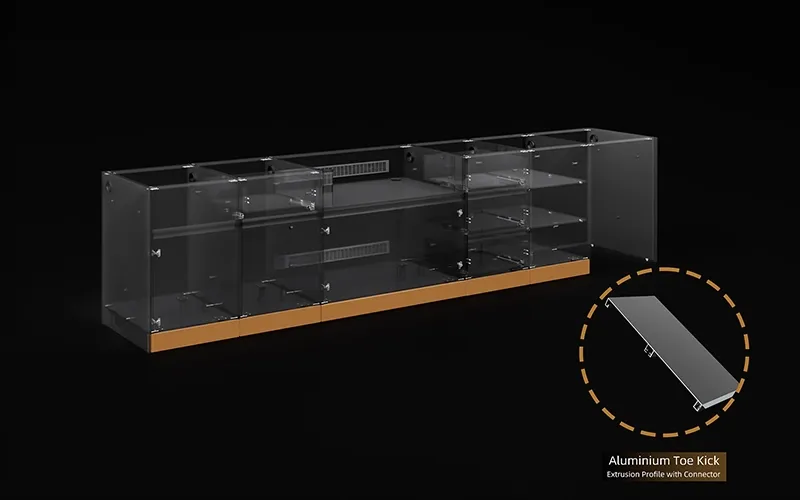 Extruded Aluminium Outdoor Kitchen Cabinet Toe Kick