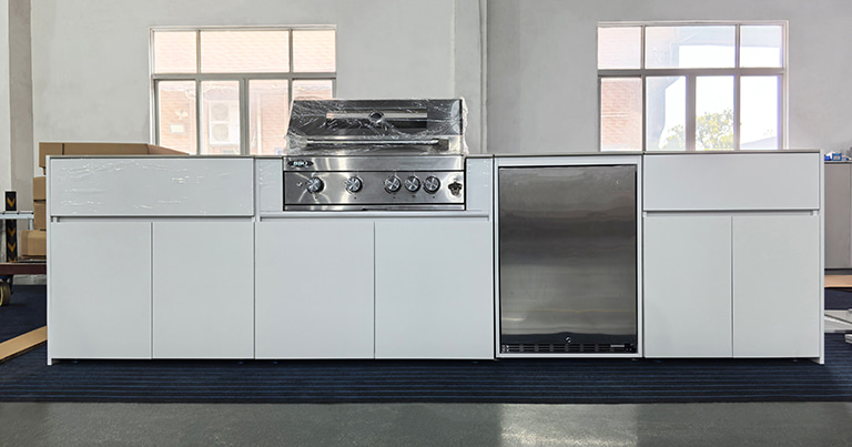 High End Linear Extruded Aluminium Modular Outdoor Kitchen To USA