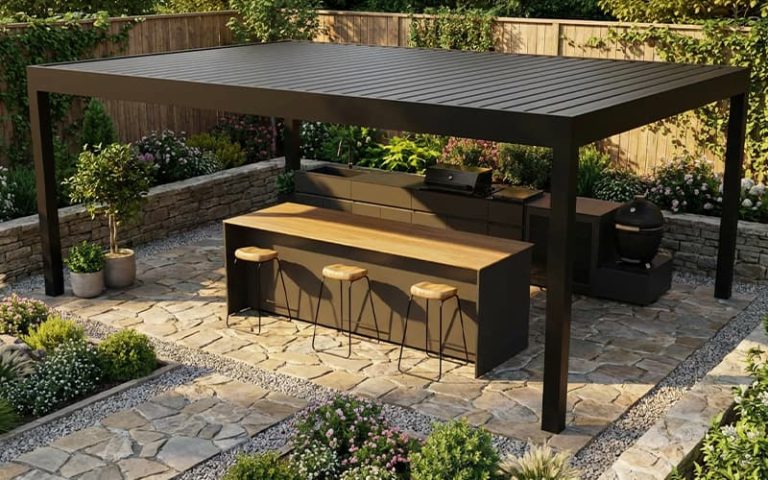 Extruded Aluminium Backyard Outdoor Kitchen Island And Bar