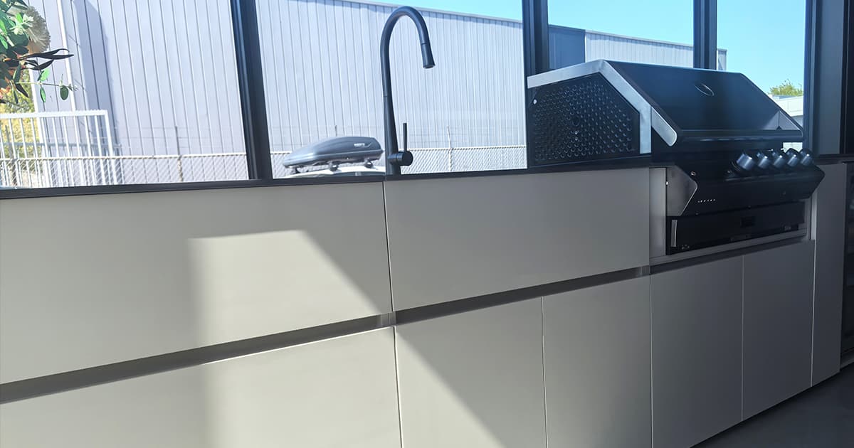 Extruded Aluminium Outdoor Kitchen With Powder Coating khaki Color
