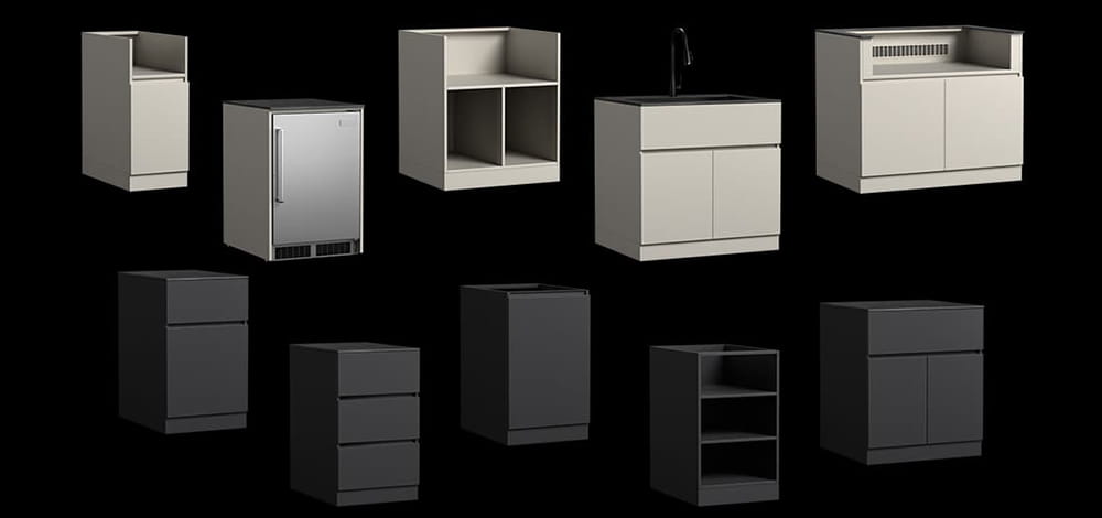 SPACE Extruded Aluminium Modular Outdoor Kitchen Cabinets