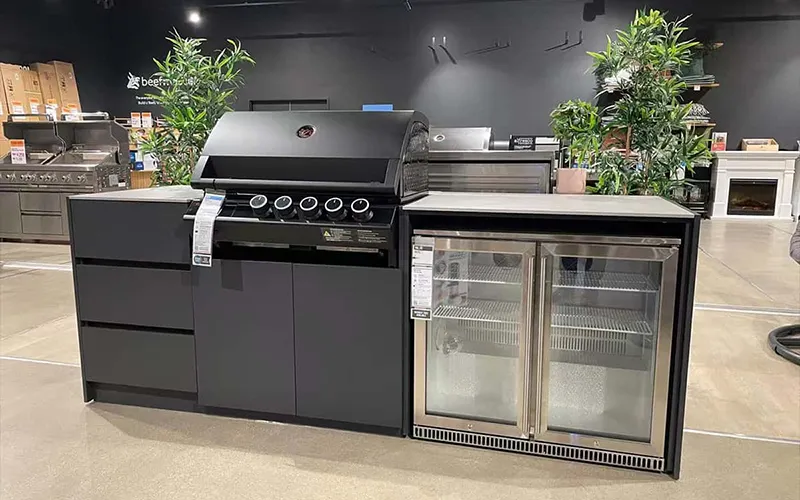 Barbeques Galore Grill with SPACE Outdoor BBQ Cabinet