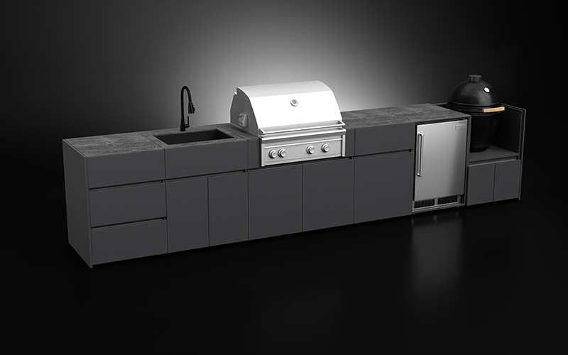 Bespoke Outdoor Kitchen With Fridge