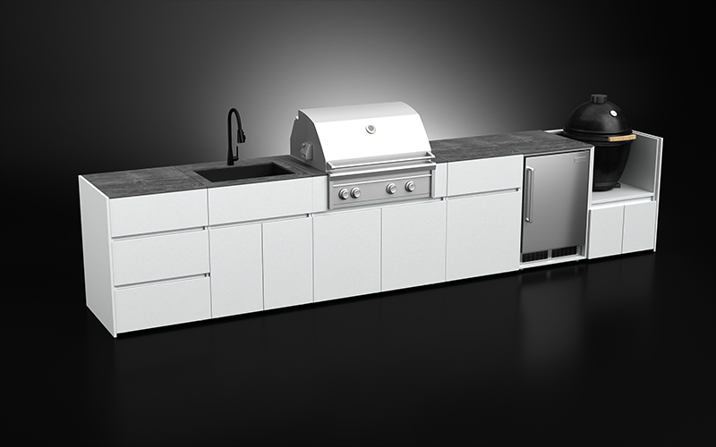 Bespoke Outdoor Kitchen With Grill And Kamado