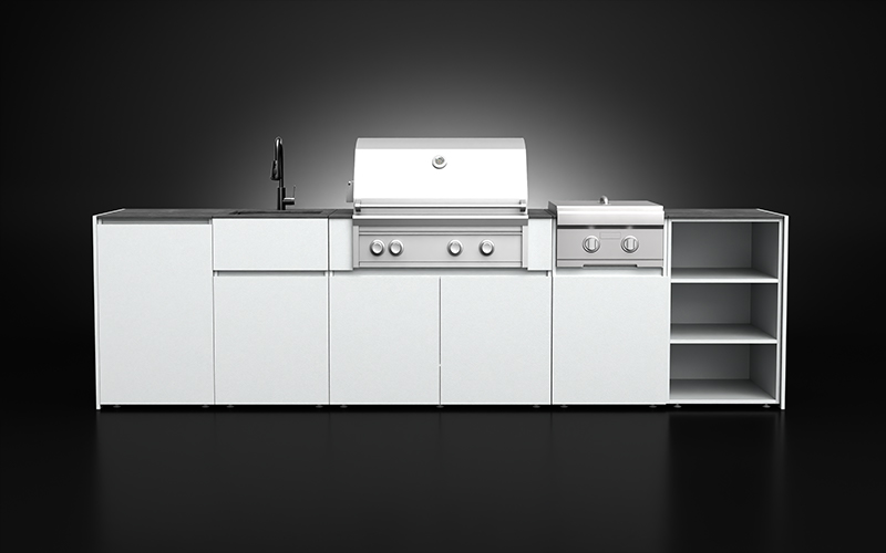 Built In Grill Outdoor Kitchen Combo With 5 Modules