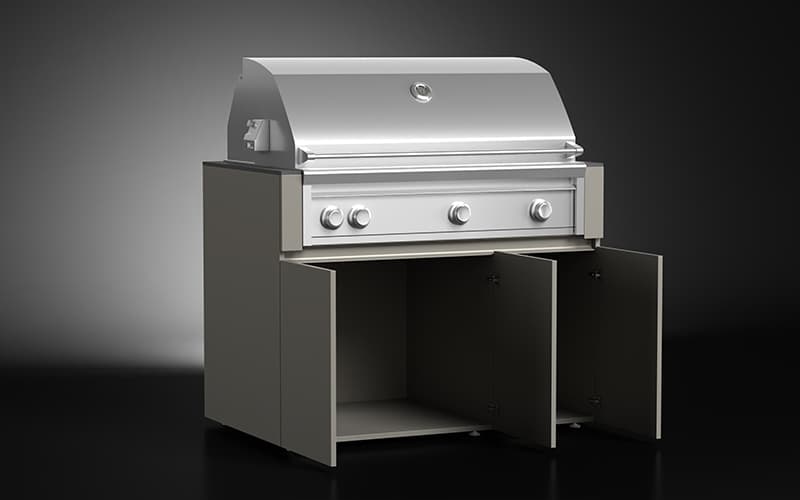 Extruded Aluminium BBQ Grill Cabinet With Powder Coating