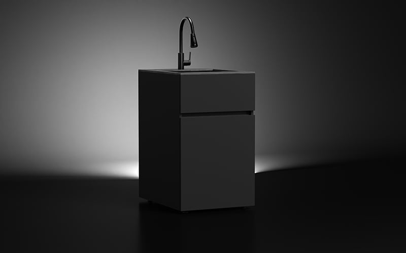 Extruded Aluminium Exterior Sink Cabinet Complete Unit