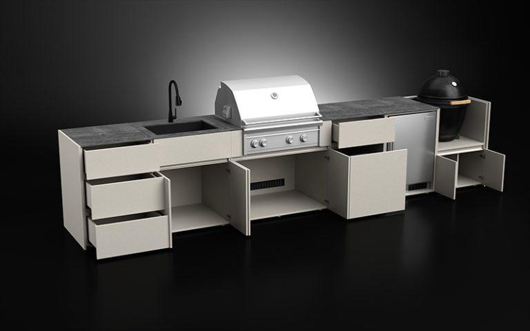 Extruded Aluminium Kamado Grill Outdoor Kitchen