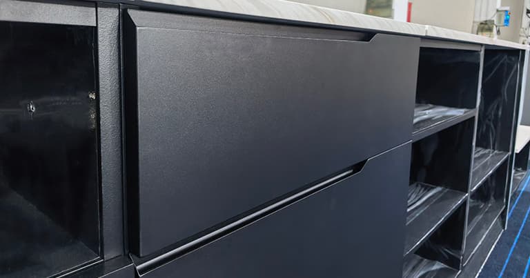 Extruded Aluminium Outdoor Kitchen Cabinet With FLASH Shape Door Design