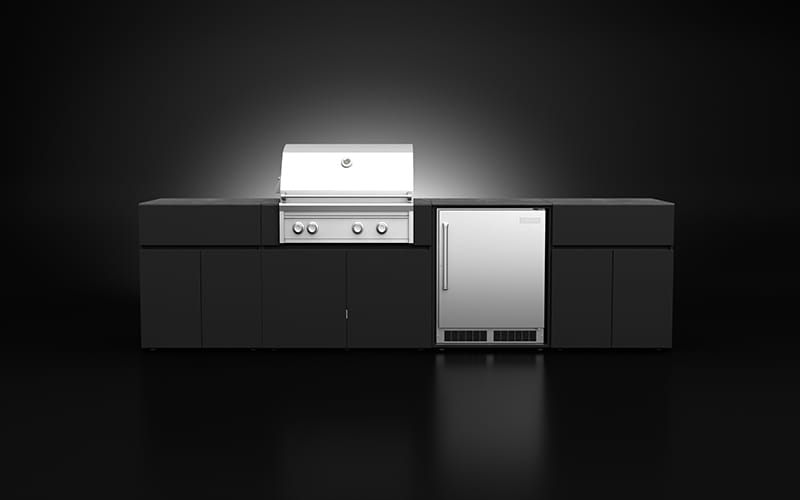 Extruded Aluminium Outdoor Kitchen With Refrigerator