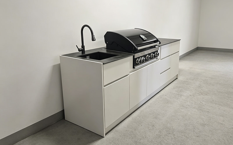 Grandhall Grill with SPACE Extruded Aluminium Outdoor Barbecue Cabinet