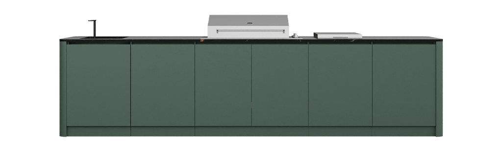 High End Extruded Aluminium Curved Outdoor Kitchen Cabinets Supplier