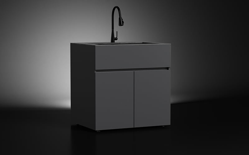 Large Extruded Aluminum Outdoor Sink Cabinet