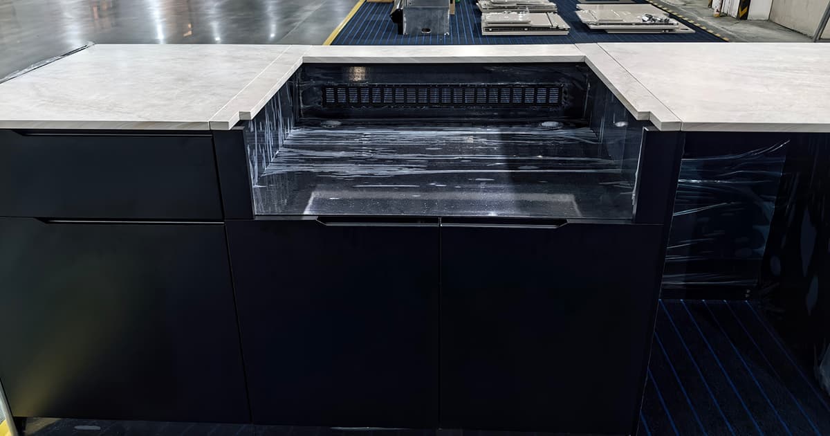 Modular BBQ Outdoor Kitchen With Custom Grill Cabinet