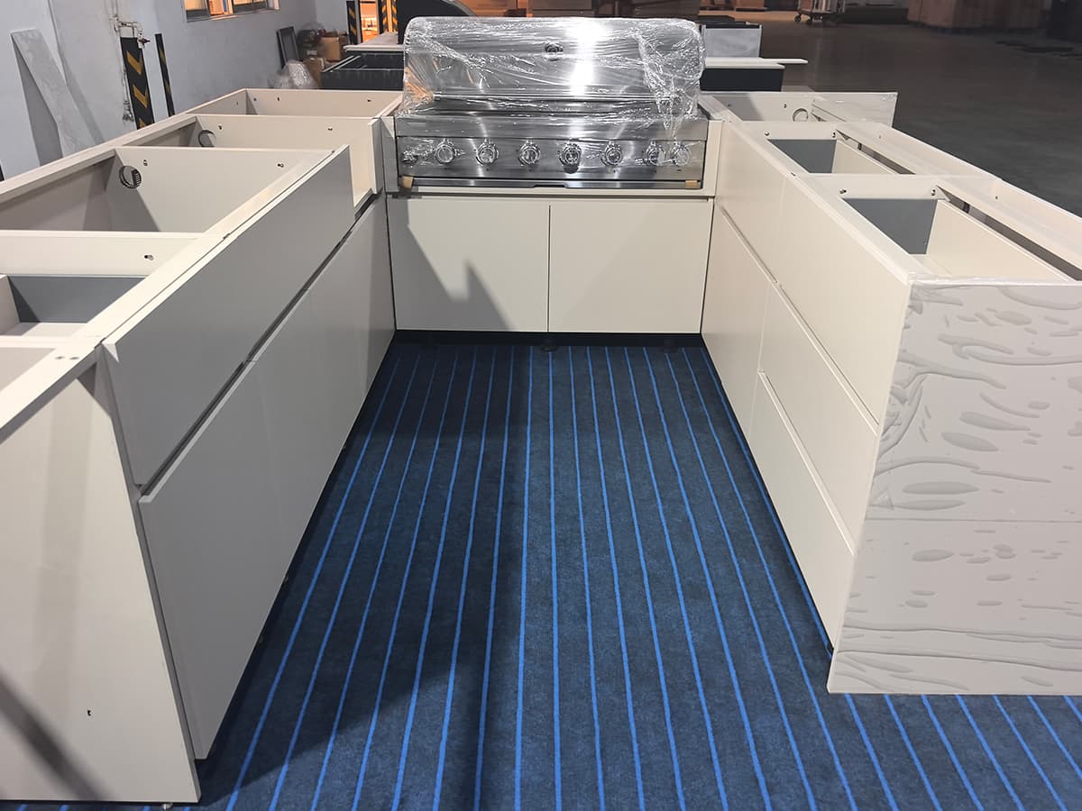 Modular Extruded Aluminium Outdoor Kitchen Islands