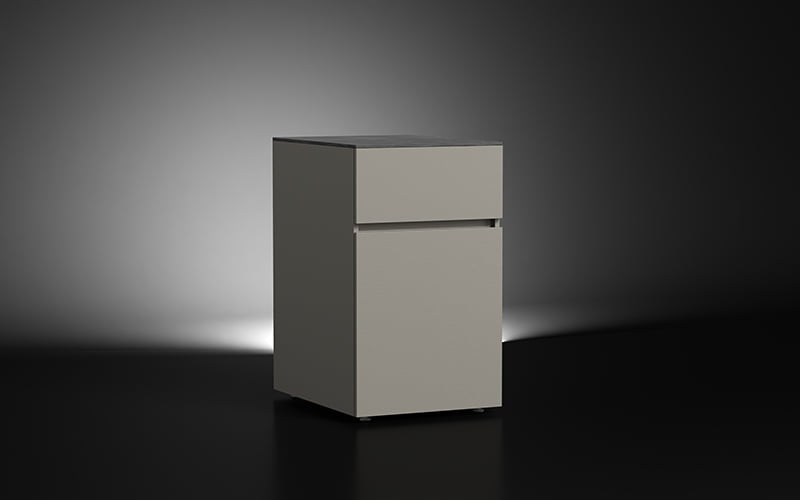 Modular Outdoor Kitchen Trash Cabinet With Top Drawer
