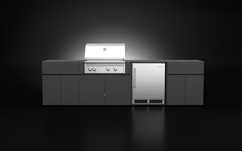 Modular Outdoor Kitchen With Refrigerator