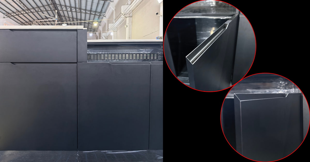 Outdoor Kitchen Cabinets With Waterproof FLASH Shape Door Design