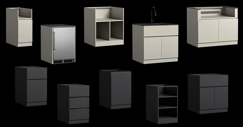 SPACE Outdoor Kitchen Cabinet With Modular Design