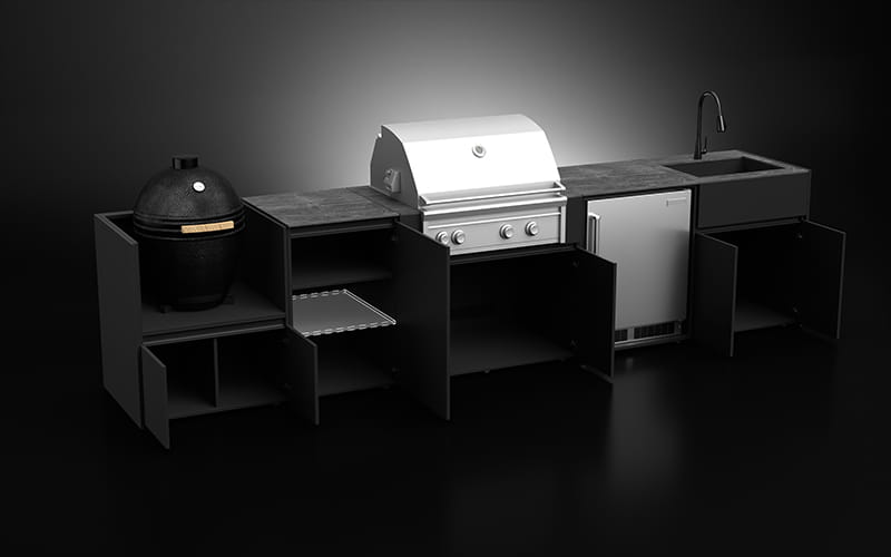 Weatherproof Outdoor Kitchen For Backyard